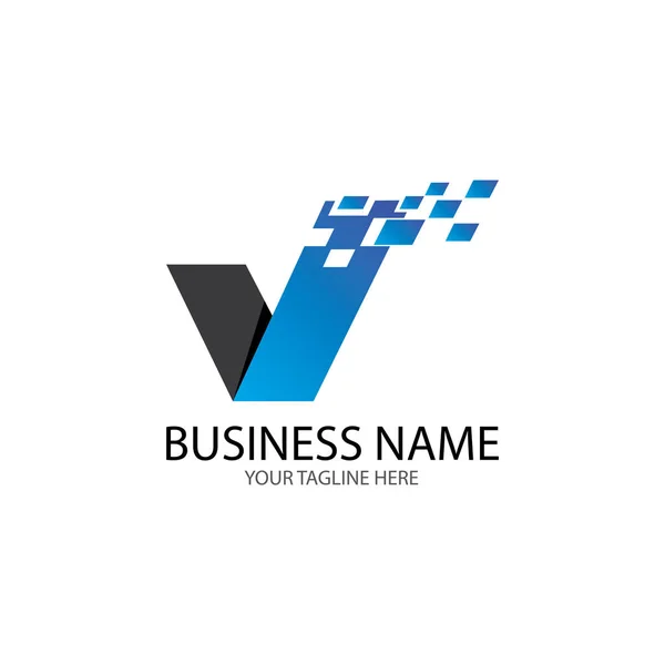 V lettera logo business modello icona vettoriale — Vettoriale Stock