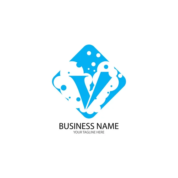 V lettera logo business modello icona vettoriale — Vettoriale Stock