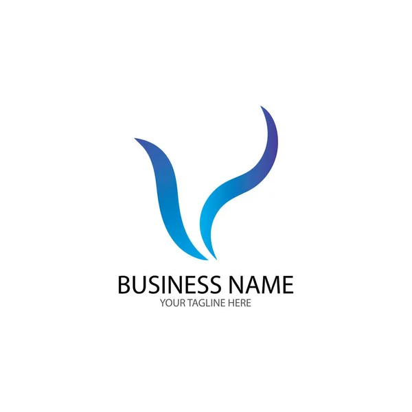 V Modèle d'entreprise de logo de lettre Icône vectorielle — Image vectorielle