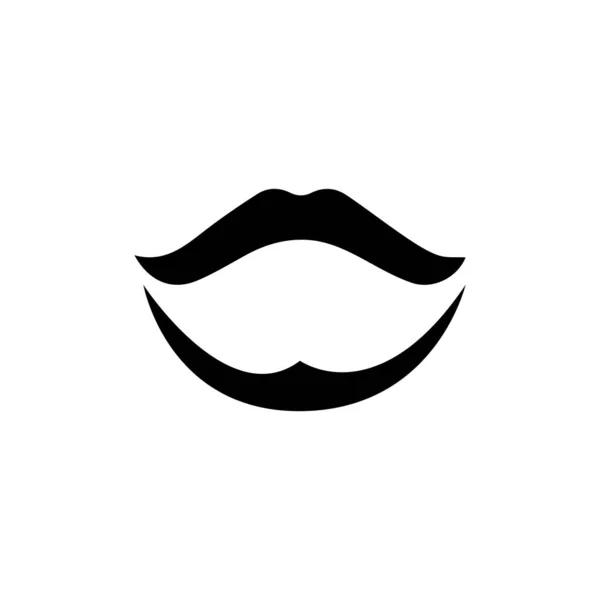Modèle d'ilustration vectorielle d'icône de moustache — Image vectorielle