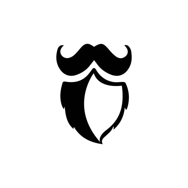Mustache icono vector ilustración plantilla — Archivo Imágenes Vectoriales