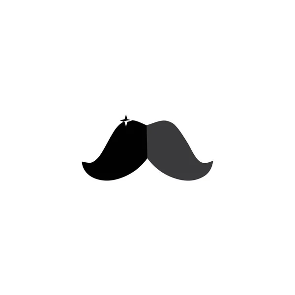 Mustache icono vector ilustración plantilla — Archivo Imágenes Vectoriales