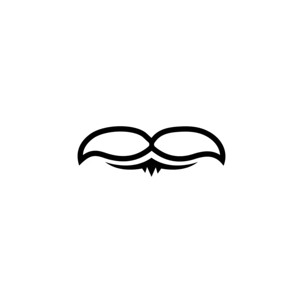 Mustache icono vector ilustración plantilla — Archivo Imágenes Vectoriales