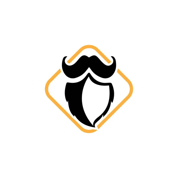 Mustache icono vector ilustración plantilla — Archivo Imágenes Vectoriales