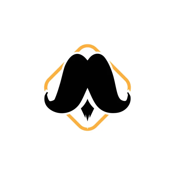 Mustache icono vector ilustración plantilla — Archivo Imágenes Vectoriales