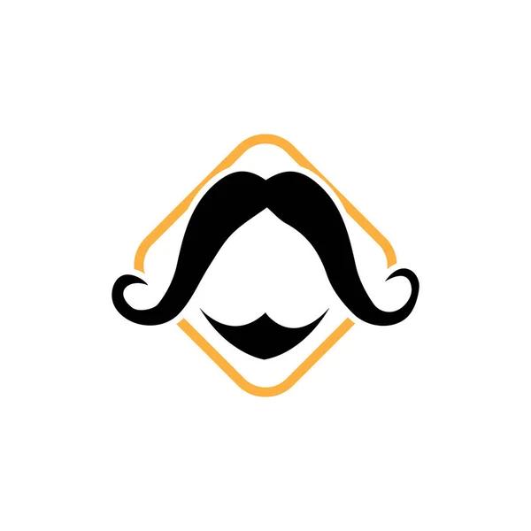 Mustache icono vector ilustración plantilla — Archivo Imágenes Vectoriales