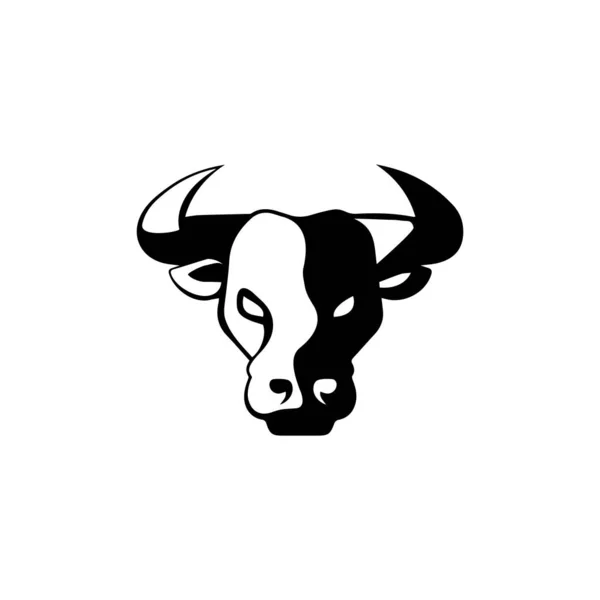 Bull Horn.Bull επικεφαλής διάνυσμα εικονίδιο πρότυπο εικονογράφηση Desig — Διανυσματικό Αρχείο