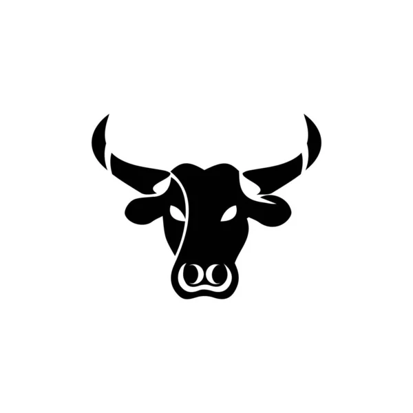 Bull Horn.Bull testa vettoriale icona logo modello illustrazione Desig — Vettoriale Stock