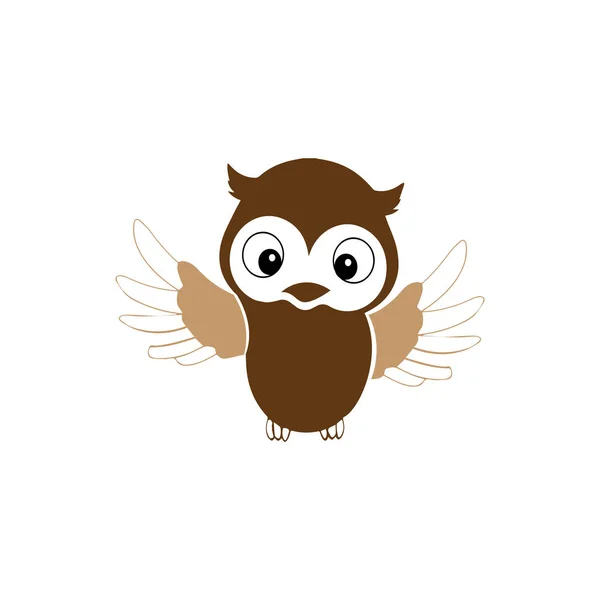 Sova pták obrázek logo šablona vektorové ikony — Stockový vektor