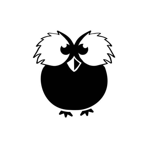 Coruja pássaro ilustração logotipo modelo vetor ícone —  Vetores de Stock