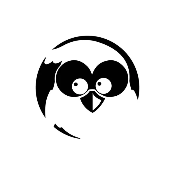 Bagoly madár illusztráció logó sablon vector icon — Stock Vector