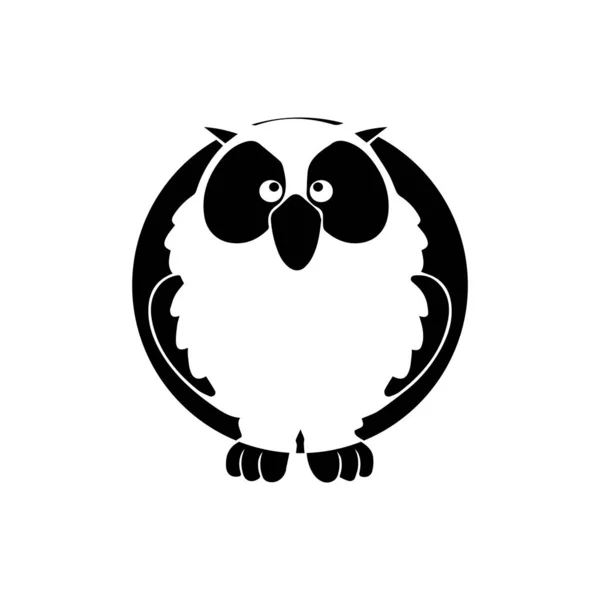 Uil vogel illustratie logo vector pictogram sjabloon — Stockvector