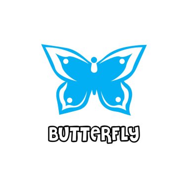 Güzellik Kelebeği Logo Şablonu Vektör simgesi tasarımı
