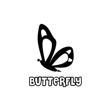 Güzellik Kelebeği Logo Şablonu Vektör simgesi tasarımı