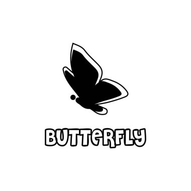 Güzellik Kelebeği Logo Şablonu Vektör simgesi tasarımı