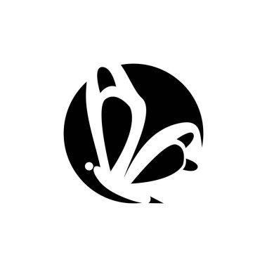 Güzellik Kelebeği Logo Şablonu Vektör simgesi tasarımı