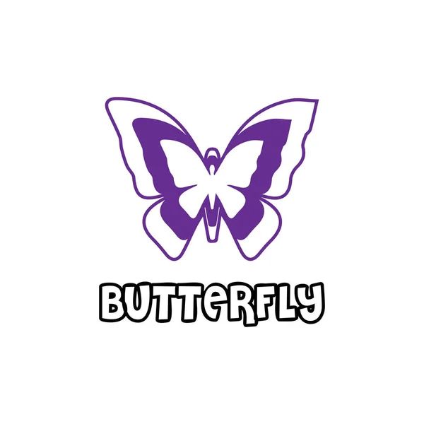 Beauty Butterfly Логотип шаблона векторной иконки — стоковый вектор