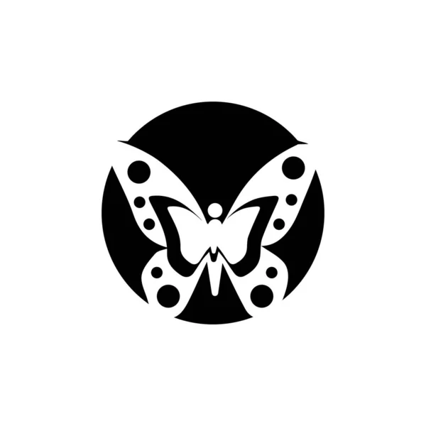 Modèle de logo papillon de beauté Conception d'icône vectorielle — Image vectorielle