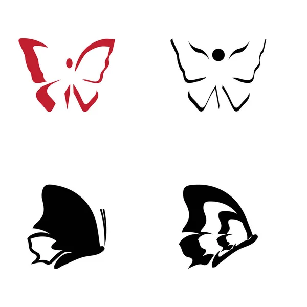 Güzellik Kelebeği Logo Şablonu Vektör simgesi tasarımı — Stok Vektör