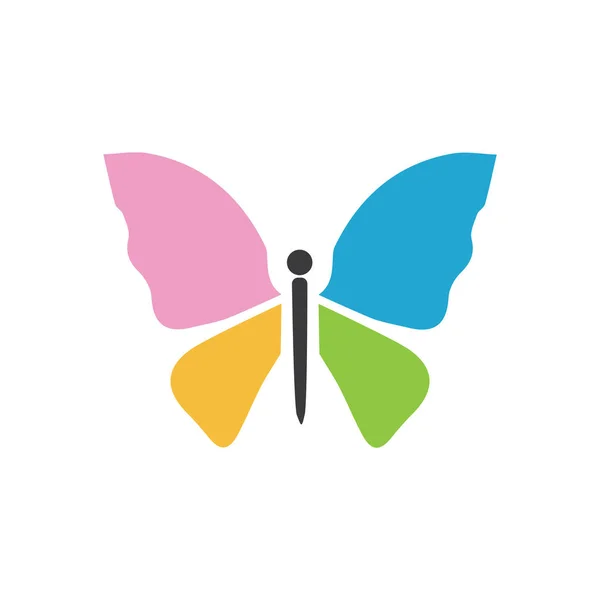 Modèle de logo papillon de beauté Conception d'icône vectorielle — Image vectorielle