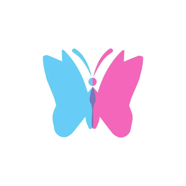 Modèle de logo papillon de beauté Conception d'icône vectorielle — Image vectorielle