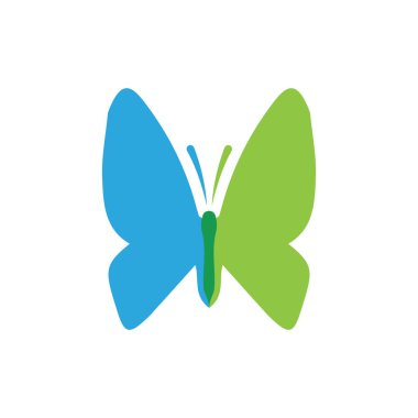 Güzellik Kelebeği Logo Şablonu Vektör simgesi tasarımı