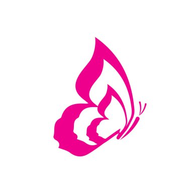 Güzellik Kelebeği Logo Şablonu Vektör simgesi tasarımı
