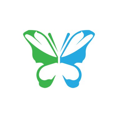 Güzellik Kelebeği Logo Şablonu Vektör simgesi tasarımı