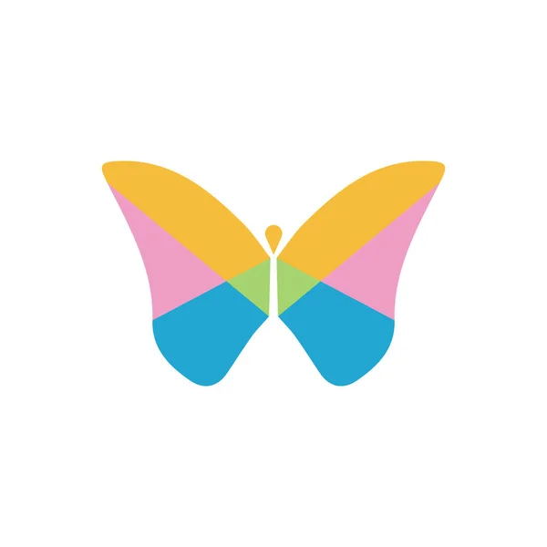 Modèle de logo papillon de beauté Conception d'icône vectorielle — Image vectorielle