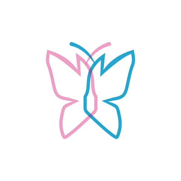 Belleza Mariposa Logo Plantilla Vector icono de diseño — Archivo Imágenes Vectoriales