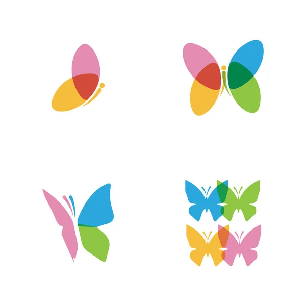 Schönheit Schmetterling Logo Vorlage Vektor Icon Design — Stockvektor