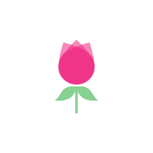 Belleza rosa flor vector icono diseño plantilla — Vector de stock