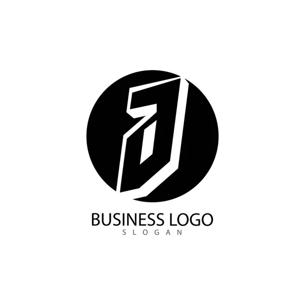 Bir Harf Logo Şablonu vektör çizimi — Stok Vektör