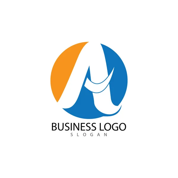 A Letter Logo Template vector icon illustration — 스톡 벡터