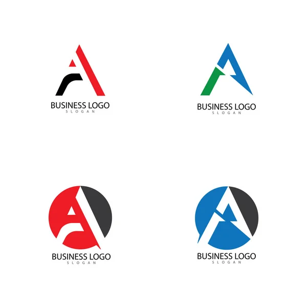 Uma carta logotipo modelo ícone do vetor ilustração —  Vetores de Stock