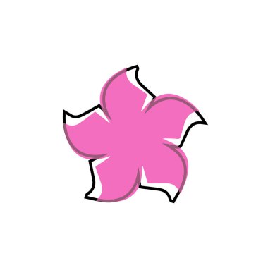 Güzellik Plumeria Simgesi Çiçek Tasarımı Çizim Şablonu