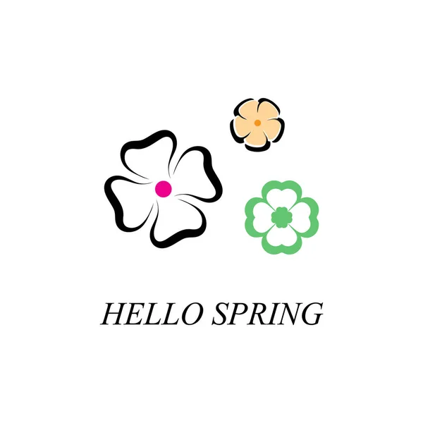 Beauty plumeria icon flowers design illustration Template — Stock Vector