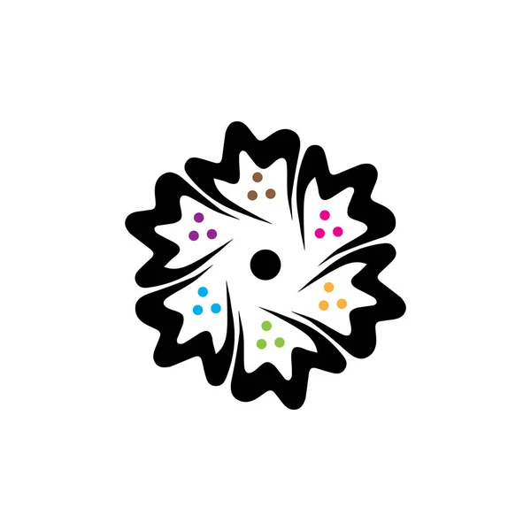 Modèle d'illustration de conception de fleurs d'icône de plumeria de beauté — Image vectorielle