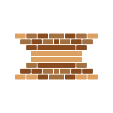 Tuğla duvar simge vektör çizim tasarım