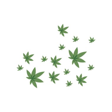Canabis yaprak vektör illüstrasyon simgesi tasarımı