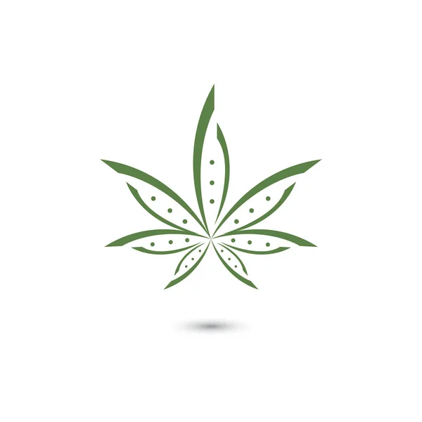 Canabis yaprak vektör illüstrasyon simgesi tasarımı — Stok Vektör