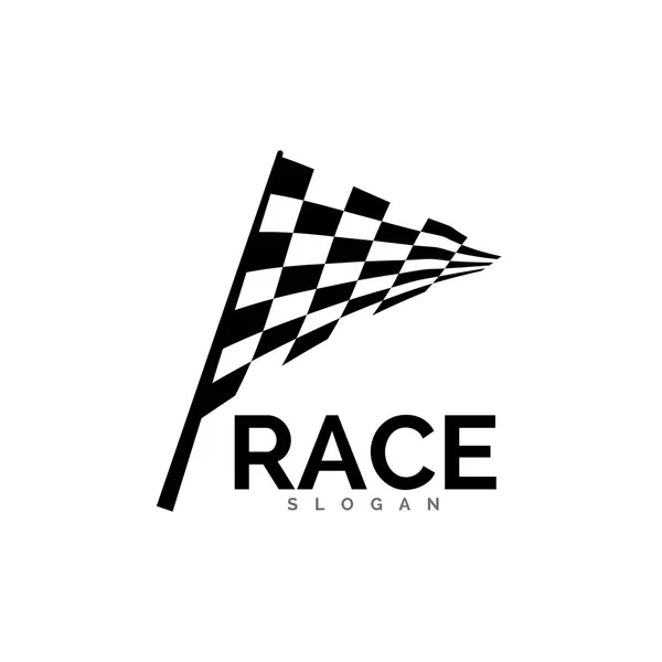 Race vlag pictogram, eenvoudige ontwerp illustratie vector — Stockvector