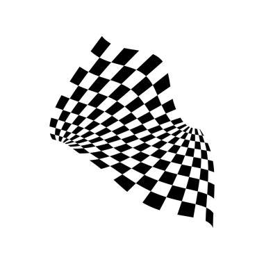 Yarış bayrağı simgesi, basit tasarım illüstrasyon vektörü