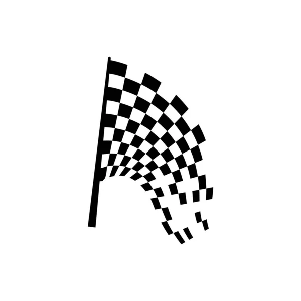 Ícone de bandeira de corrida, vetor de ilustração de design simples —  Vetores de Stock