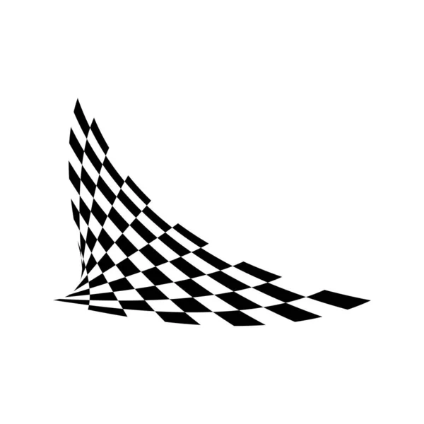 Ícone de bandeira de corrida, vetor de ilustração de design simples —  Vetores de Stock