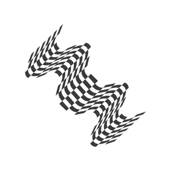 Icona bandiera gara, semplice disegno illustrazione vettoriale — Vettoriale Stock