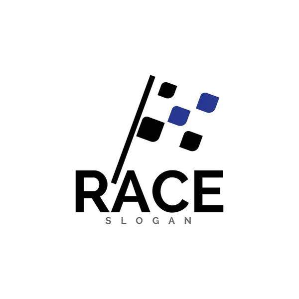 Race vlag pictogram, eenvoudige ontwerp illustratie vector — Stockvector