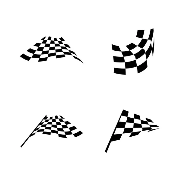 Icona bandiera gara, semplice disegno illustrazione vettoriale — Vettoriale Stock
