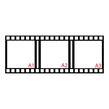 soyut film şeridi Logo Şablonu vektör çizimi tasarımı