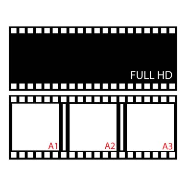 soyut film şeridi Logo Şablonu vektör çizimi tasarımı